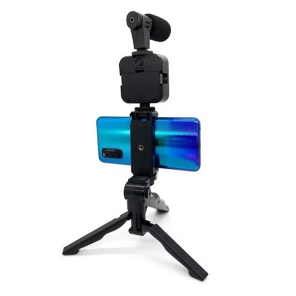 🎥 Kit de Grabación Móvil Profesional con Luz LED y Micrófono para Creadores de Contenido