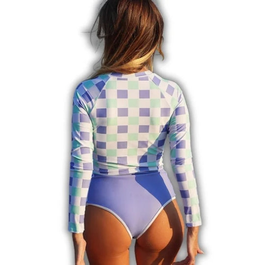 TRAJE DE BAÑO MANGA LARGA LILA