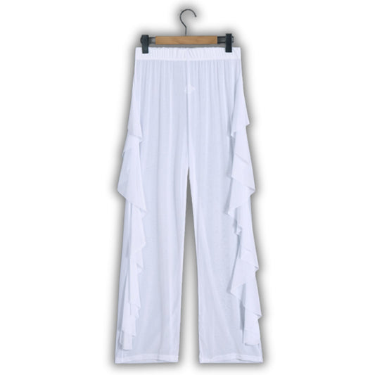 PANTALON TRASLUCIDO SALIDA DE BAÑO BLANCO