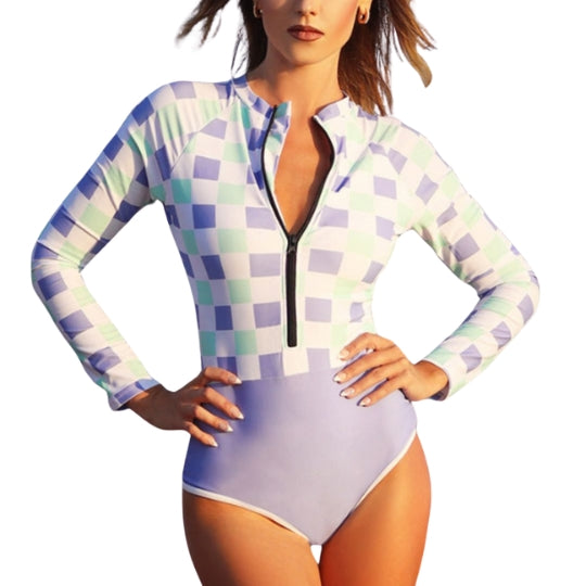 TRAJE DE BAÑO MANGA LARGA LILA