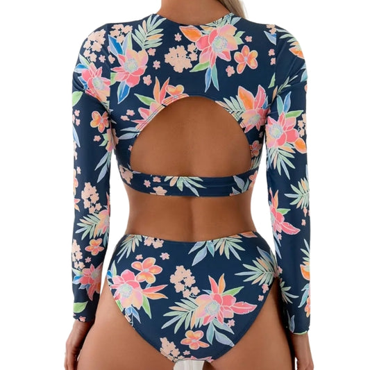 TRAJE DE BAÑO MANGA LARGA 2 PIEZAS MAHALO