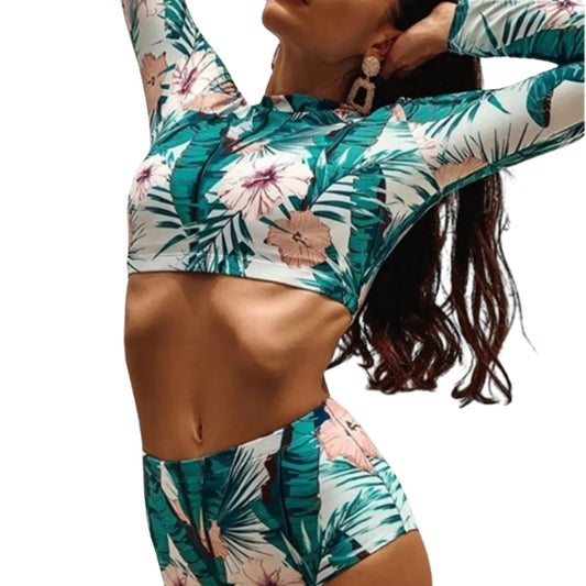 TRAJE DE BAÑO MANGA LARGA 2 PIEZAS WAI