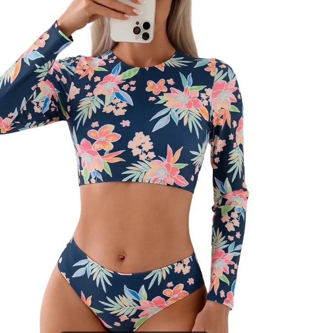 TRAJE DE BAÑO MANGA LARGA 2 PIEZAS MAHALO